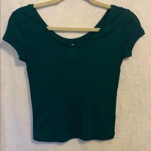 Teal Crop Top